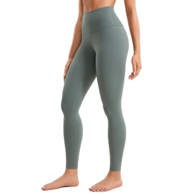 Afbeelding van CRZ Yoga Womens Butterleuse Hoge Taille Workout Leggings Lef 28&#039;&#039; Volledige Lengte Zachte Atletische Broek Grijze Salie L