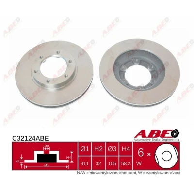 Afbeelding van ABE Remschijven C32124ABE