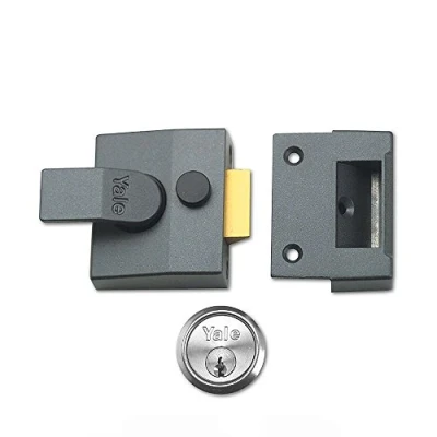 Afbeelding van Yale B 85 DMG SC 40 Nachtvergrendeling, mm, donker metallic afwerking/chroom cilinder, hoge beveiliging met automatische impasse
