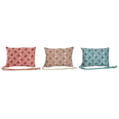 Afbeelding van Kussen Home ESPRIT Bruin Turkoois Koraal 30 x 10 20 cm (3 Stuks)