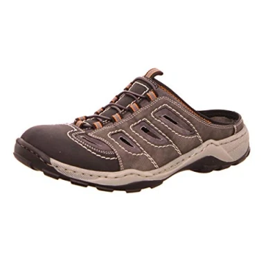 Afbeelding van Rieker heren clogs 08096, Grijs zwart rook 00, 47 EU