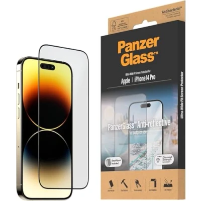 Afbeelding van PanzerGlass™ Anti Reflecterende schermbeveiliging voor iPhone 14 Pro Schokbestendig gehard glas met mat oppervlak case vriendelijke volledige montageset