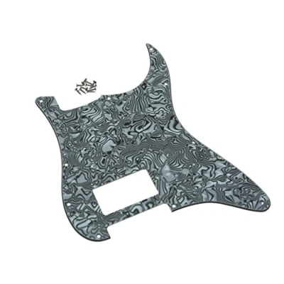 Afbeelding van KAISH 11 Hole ST/Strat Stijl Een Humbucker Gitaar Slagplaat Scratch Plaat voor Delonge Stratocaster/Strat Zwart Wit Shell