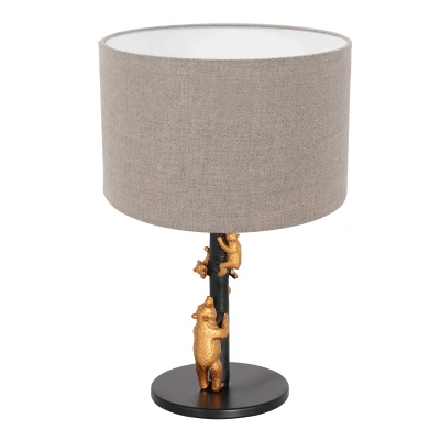 Afbeelding van Anne Lighting Animaux tafellamp bruin 40 cm hoog metaal