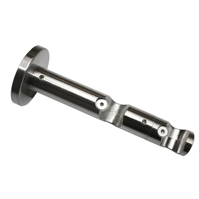 Afbeelding van Gardinia 30089 Dubbele steun, open, voor Ø 16 mm, rvs look, 7,5/5 cm, metaal