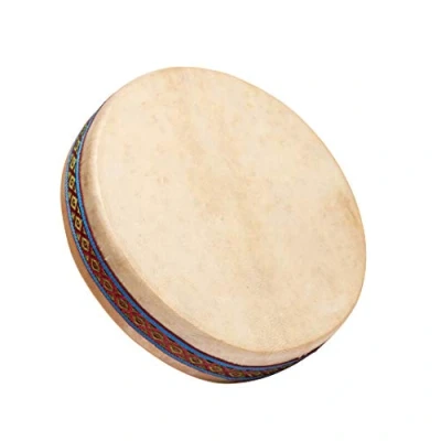 Afbeelding van FUZEAU 70625 Ocean drum met natuurlijke huid Ø 25 cm Imiteert het geluid van de zee Ontspanning Muziektherapie Natuursfeer Vanaf 5 jaar, Beige (Assorted)