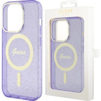 Afbeelding van Guess GUHMP14MHCMCGU hoesje voor iPhone 14 Plus 6.7 paars/paars hardcase Glitter Goud MagSafe