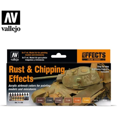 Afbeelding van Vallejo 71186 Modelspoor mengkleur Rood bruin, Donkerbruin, Roest, Lichtbruin, Bruin oranje, Oker 8 stuk(s)