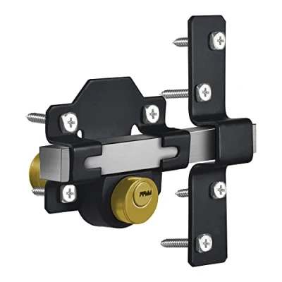 Afbeelding van Lange Throw Gate Lock, 50mm, Dubbele vergrendeling, roestvrij staal, poortslot voor houten poorten, 5 sleutels