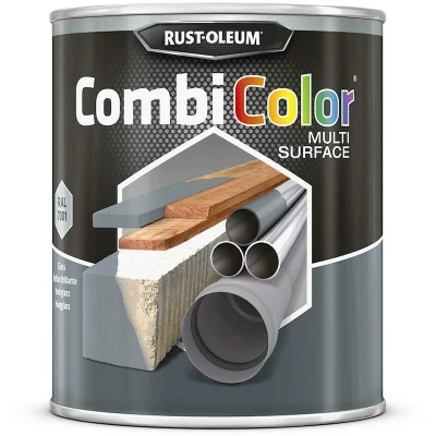 Afbeelding van rust oleum combicolor multi surface hoogglans ral 7001 staalgrijs 750 ml