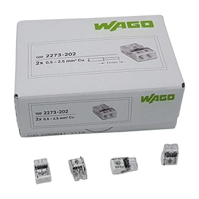 Afbeelding van 100 WAGO Compact insteekklemmen 2x 0,5 2,5 mm² wit