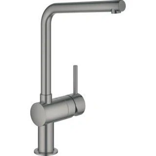 Afbeelding van Grohe minta keukenmengkraan eengreeps 210mm voorsprong l uitloop 360mm hoogte draaibaar hard graphite geborsteld 31375al0
