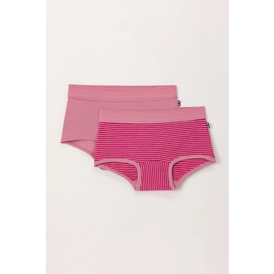 Afbeelding van Woody 2 boxers meisjes zachtroze streep 242 10 SHD Z/064 maat 152