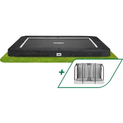 Afbeelding van Trampoline Salta Premium Ground Black 214 x 305 + Safety Net