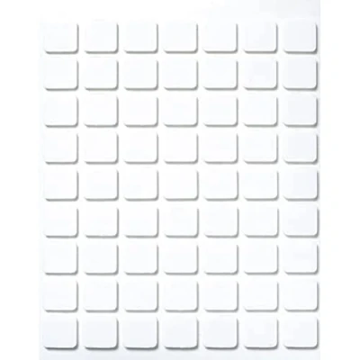 Afbeelding van Rayher 3D plakplaatjes, 11 x 12 2 mm, wit, plaat à 63 kleefpads, vierkant, aan beide zijden klevend, schuimpads, 3387300