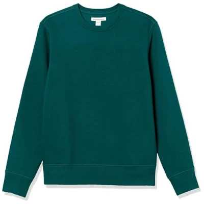 Afbeelding van Amazon Essentials Men&#039;s Fleecetrui met ronde hals (verkrijgbaar in grote en lange maten), Bosgroen, S