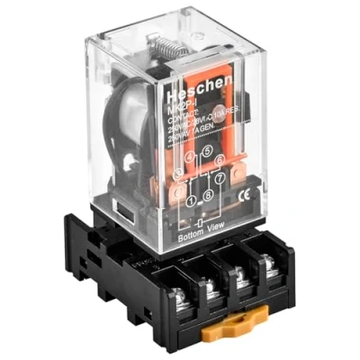 Afbeelding van Heschen MK2P I AC 220 V 8 polige DPDT spoel met insteekaansluiting PYF83A
