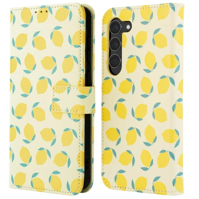 Afbeelding van imoshion Hoesje Geschikt voor Samsung Galaxy S23 Design Bookcase smartphone Citrus Dream