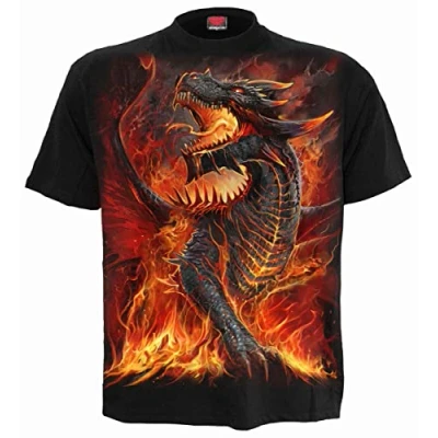 Afbeelding van Spiral Heren Tshirt 4XL DRACONIS Zwart
