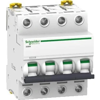 Afbeelding van Schneider electric ic60n installatieautomaat 4 polig 6ka 50ka c karakteristiek 4a 8 modulen a9f74404