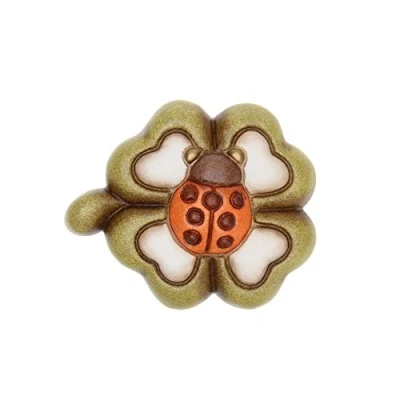 Afbeelding van THUN Magneet met klaverblad van keramiek 5 x 5,2 cm