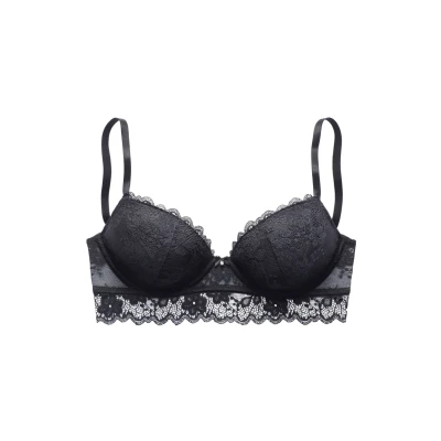 Afbeelding van Lascana Vivance BY Pushup BH, Dames, Maat: 85C, Schwarz