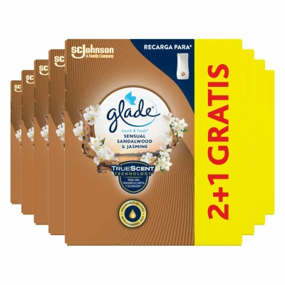 Afbeelding van 8x Glade Touch &amp; Fresh Sensual Sandalwood Jasmine 10 ml