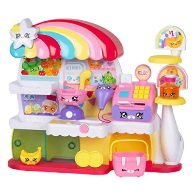 Afbeelding van Kindi Kids 50003 Kitty Petkin supermarkt, 2 shopkins en speelonderlegger van vinyl, meerkleurig