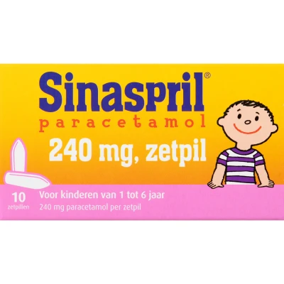Afbeelding van Sinaspril Paracetamol 240mg Zetpillen