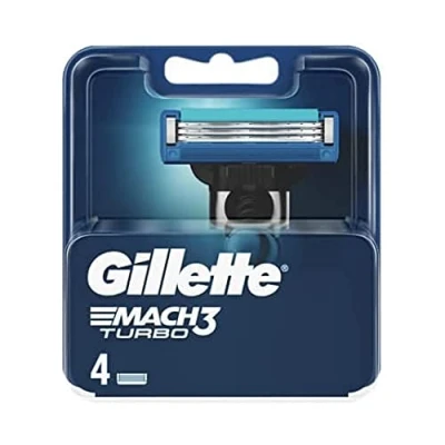 Afbeelding van Gillette Mach3 Turbo Mannen 4 Vervanging Scheermesjes