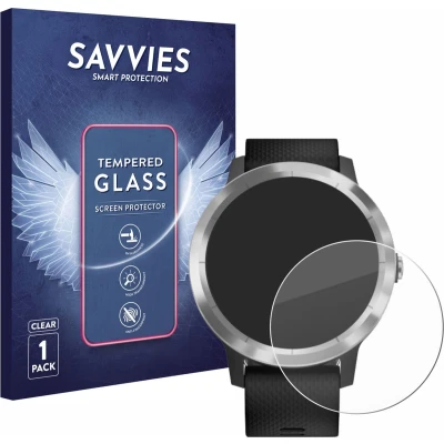 Afbeelding van Savvies Glas Screenprotector voor Garmin Vivoactive 3 / Forerunner 45 Approach S40 Gehard Beschermglas 9H