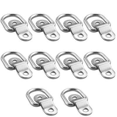 Afbeelding van TooTaci 10 stuks 1/4 inch D Ring Tie Down Anker Heavy Duty, 304 RVS Sjorring 1200bls Breeksterkte, Aanhangwagens Beugel Surface Mount Ladingen voor het vastzetten van vracht, boten,