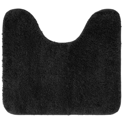 Afbeelding van Brandsseller WC mat 45x50 cm met uitsparing van zachte microvezelstof antislip badmat voor toilet zwart