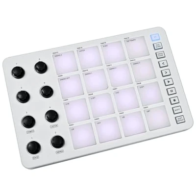 Afbeelding van M Vave Pad Midi controller met USB C, Draadloze functionaliteit, RGB aanraakgevoelige pads
