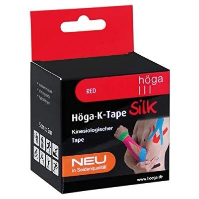 Afbeelding van Höga K tape Silk red kinesiologische in zijdekwaliteit, 5 cm x m