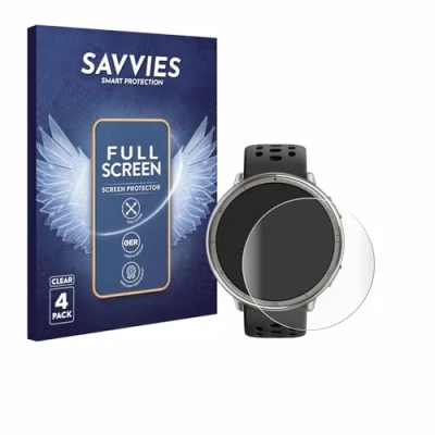 Afbeelding van Savvies (4 Stuks) Full Screen Scherm Beschermfolie voor Amazfit Active 2 Cover Protector 3D Curved [Edge to Edge, Ultra Clear, Scratch Proof]