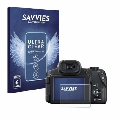 Afbeelding van Savvies (6 Stuks) Schermbeschermer voor Canon PowerShot SX70 HS Screen Protector Ultra Transparant