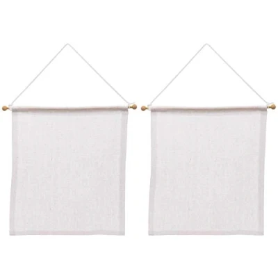 Afbeelding van Baker Ross linnen banner om op te hangen (2 stuks) voor kinderen knutselen, vormgeven en als decoratief idee