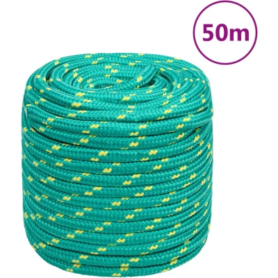 Afbeelding van vidaXL Boottouw 16 mm 50 m polypropyleen groen