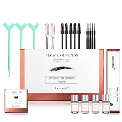 Afbeelding van Wenkbrauw lamineerkit, professionele wenkbrauwliftkit, DIY Eye Brow Lift Kit voor natuurlijke trendy vormgeven bruin, dikkere wenkbrauwen, gemakkelijk te gebruiken en langdurige resultaten