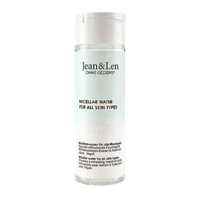 Afbeelding van Jean &amp; Len Hydraterend micellair water, cactuspeer en hyaluron, voor alle huidtypes, verwijdert vuil dode huidcellen, reinigingswater, veganistisch, 200 ml