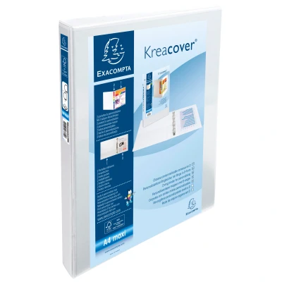 Afbeelding van Ringmap Kreacover Pp Personaliseerbaar A4 2d ringen 20mm Wit