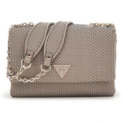 Afbeelding van Guess Phaedra FLAP Schoudertas, Dames, Maat: One Size, Dark taupe
