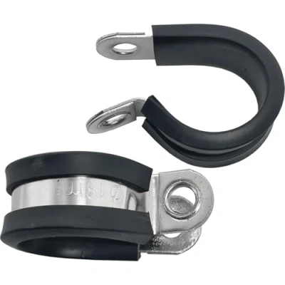 Afbeelding van Lumonic 5x 18mm buisklemmen met rubber inlage roestvrij staal V2A I kabelklemmen voor schroeven slangklem 18mm, buisklemmen, bevestigingsklem