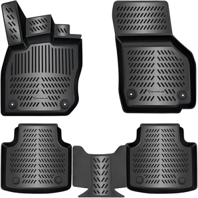 Afbeelding van ELMASLINE 3D rubberen matten voor VW Passat B9 2023 2024 Accessoires vloermatten hoge rand