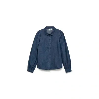 Afbeelding van VERO MODA Blouse &#039;Nily&#039; blauw denim / zwart wit