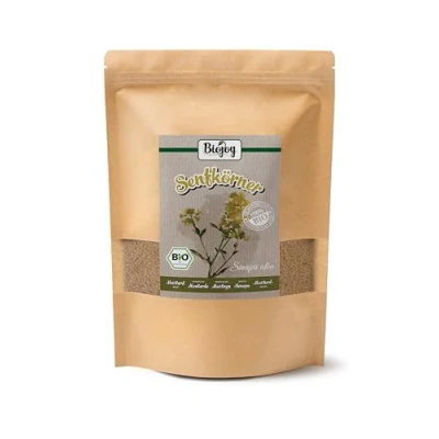 Afbeelding van Biojoy BIO Mosterdzaden geel en heel (1 kg), Mosterdzaad zonder toevoegingen (Sinapis alba)
