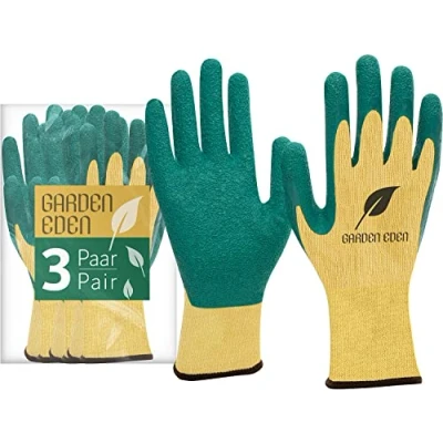 Afbeelding van ACE Garden Eden Tuinhandschoenen (3 paar) voor mannen EN vrouwen intensief werk, antislip, zacht, multifunctioneel gebruik planten, snoeien, scheuren, onkruid, knutselen 388 L