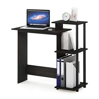 Afbeelding van Furinno 11192EX/BK Computer/bureau, hout, espresso/zwart, 100,58 x 85,34 cm