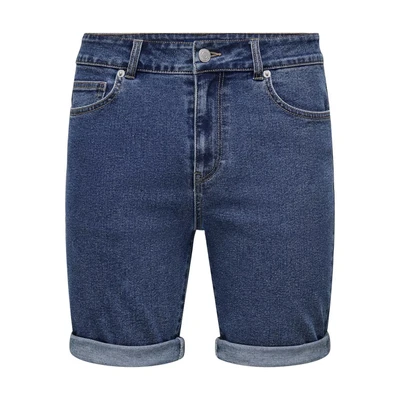 Afbeelding van Only &amp; Sons Broek Onsply Mbd 9039 Bj Dnm Shorts 22029039 Medium Blue Denim Mannen Maat S